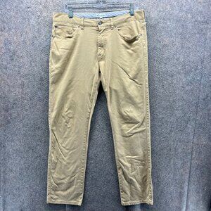 Peter Millar Pants Mens 33 Khaki Five Pocket Stretch Cotton Blend Casual MS20B39